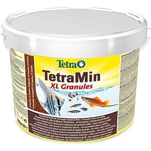 Tetra Min XL granulaat - langzaam afdalend visvoer voor grote siervissen in de middelste waterlaag van het aquarium, emmer van 10 liter