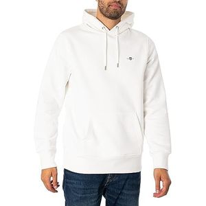 GANT Reg Shield Hoodie met capuchon en logo voor heren, Ivoor (Eggshell)