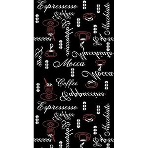 Mani Textile - Espresso-tapijt, zwart, kleur - zwart, afmetingen: 60 x 120 cm