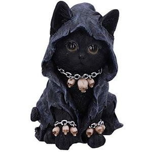 Nemesis Now Feline kattenfiguur, gemaskerde Magere Hein, polyhars, 16 cm, zwart