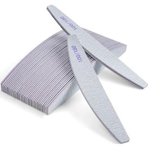 20 stuks professionele gelnagelvijlen, 100/180, wasbaar, dubbelzijdig, voor nagels, kapsalons, doe-het-zelf, nail art, huisdieren