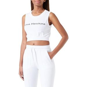 Love Moschino Cropped Top Dames, optisch wit.