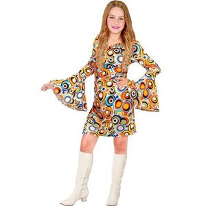 W WIDMANN Jaren 70-kostuum voor kinderen, jurk, bubbel, hippie, dansende koningin, punch