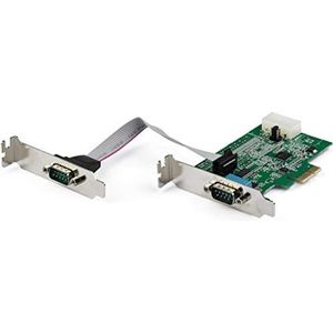 StarTech.com PCIe-kaart met 2 poorten, RS232, UART 16950, PCI Express Serial, 921,4 Kbps, compatibel met Windows en Linux