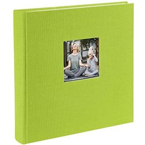 Goldbuch Fotoalbum met uitsparing, Bella Vista, 25 x 25 cm, 60 witte pagina's met scheidingslijn, linnen, groen 24896
