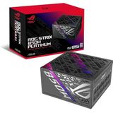 ASUS ROG Strix 850P Gaming, modulaire pc-voeding, 850 W vermogen, PCle Gen 5.0, 80 Plus Titanium, standaard ATX 3.1, ventilator met dubbele kogellagers, zwart, ROG-STRIX-850P-GAMING