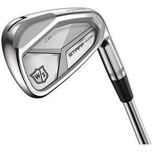 Wilson Staff Iron Set Golf Club, Staff Model CB, 4-PW, S-Flex, Rechtshandig, Stalen Handgreep, 7-delig, Zilver, WGR200035S