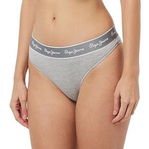 Pepe Jeans Pepe Thong Bikini-ondergoed voor dames, Grijs (Grijs Marl)