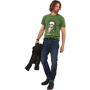 Joe Browns T-shirt met korte mouwen en ronde hals en doodskopmotief T-shirt voor heren (1 stuk), Groen