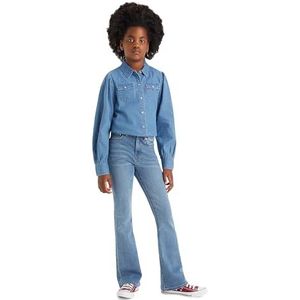 Levi's Lvg 726 High Rise Flare Jeans voor meisjes (1 stuk), Blauw (Clean Getaway Blue)