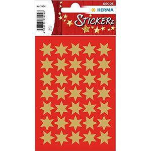 HERMA 3904 105 stuks kerststickers met gouden sterren Ø 16 mm 105 kerst decoratieve stickers permanente stickers voor Kerstmis, geschenken, knutselen, adventskalender