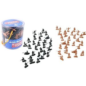 EUROPEAN FORCE - 400 kleine soldaten - soldaten - 080228 - kaki - plastic - militair - kinderspeelgoed - miniatuur - 3,5 cm x 3,5 cm - vanaf 3 jaar