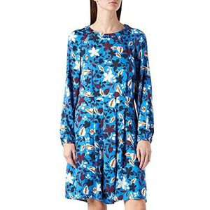 Marc O'Polo Dames 1098521101 jurk, blauw (Multi/Foggy Sky B01)