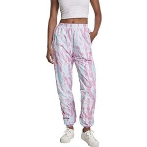 Urban Classics Klassieke Tie Dye Track sportbroek voor dames, aquablu/roze