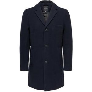 ONLY & SONS Onsjaylon Wool Coat Noos OTW Manteau long pour homme, Dark Navy 2, L