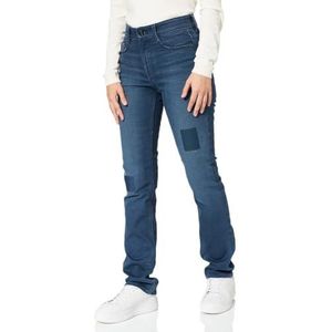 G-STAR RAW Noxer High Straight Jeans voor dames, Blauw (Worn In Rivulet Patch Restored C048-c601)