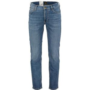 Lee Daren Zip Fly herenjeans, Blauw/Rood/Wit