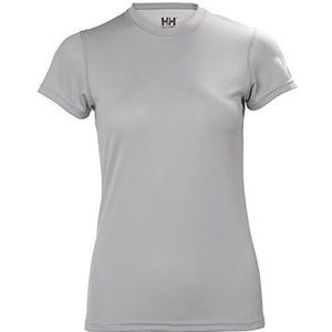 Helly Hansen HH Tech T-shirt sportshirt, korte mouwen, voor dames, lichtgrijs, FR: XS (maat fabrikant: XS)