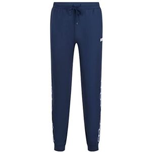 DKNY Herenbroek met merklint en kanten uiteinden in marineblauw, 100% katoen, Navy Blauw