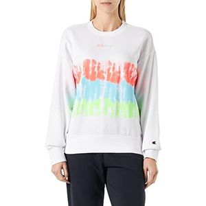 Champion Legacy Color Ground Powerblend Small Logo Relaxed Crewneck Sweatshirt, dames, wit, M, Wit.