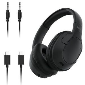 Belkin SoundForm Surround draadloze Bluetooth-hoofdtelefoon (ENC, over-ear met 60 uur batterijduur, zachte oordopjes, voor iPhone, Galaxy, iPad, reizen, thuis of kantoor, zwart)