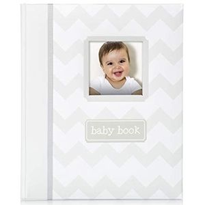 Little Pear Chevron Baby Book, Baby Keepsake, Baby Memory Book, Baby Girl of Baby Boy Fotoalbum, Gender-neutraal, Grijs