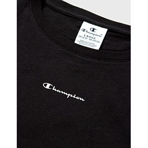 Champion Legacy American Classics-Small Logo Crop S/S T-shirt voor meisjes en meisjes, zwart, 92, zwart.