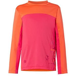VAUDE Solaro LS II T-shirt unisexe pour enfants, Rose brillant et orange, 122-128