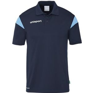 uhlsport Sportpolo uniseks, marineblauw/lichtblauw