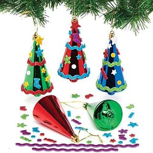 Baker Ross AX442 Kerstballenset, 6 stuks, ornamenten voor de kerstboom, creatieve vrije tijd voor kinderen en volwassenen