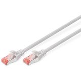 DIGITUS Cat 6-3 m LAN-kabel RJ45 netwerkkabel S/FTP afgeschermd Cat 6A & Cat 7 compatibel grijs