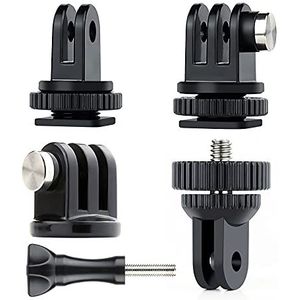 SOONSUN Statiefmontage-adapter, 1/4-20 schroefadapter, conversie-adapter voor statief en klauw, compatibel met GoPro Hero 11 10 9 8 7 6 5 4 3 2, Sessie, Max en alle