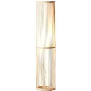 BRILLIANT Nori staande lamp, 1 lamp, natuur/wit, 1 x A60, E27, geschikt voor normale lampen (niet inbegrepen), met voetschakelaar