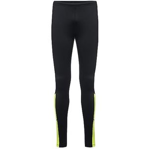 GORE WEAR R3 Thermo Tights, voor heren, zwart/neon-geel, L, 100531