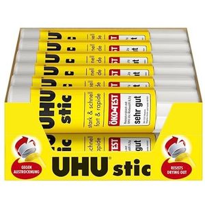 UHU Stic Lijm Stick Solid Wasbaar Niet-giftig 21g Ref 45611 [Pack van 12]