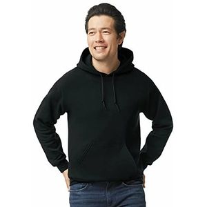 Gildan Fleece hoodie stijl G18500, meerdere uniseks overhemden (1 stuk), zwart.