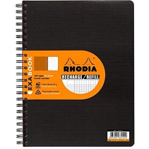 Rhodia 133151C navulling (voor Exabook, DIN A4+, 80 vellen, Franse liniatuur), 1 stuk, wit