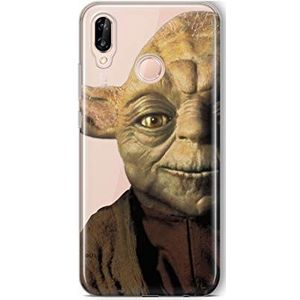 Originele en officieel gelicentieerde Star Wars Yoda hoes voor de Huawei P20 Lite perfect aangepast aan de vorm van je smartphone, deels transparante siliconen hoes
