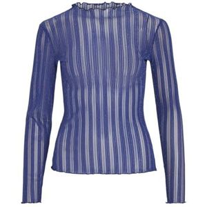 VILA Vimist Funnel Neck L/S Top Vimist Funnel Neck L/S Damestop (1 stuk), Mazarine blauw