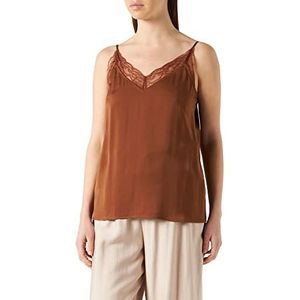 Comma Top T-shirt voor dames, 8771 Sienna Bruin