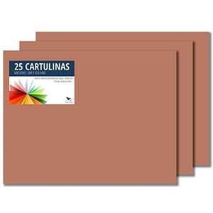 Raylu Paper® - Doos 50 x 65 cm, 25 stuks, 180 g/m², karton 50 x 65 cm, ideaal voor knutselen, kantoor, tekenen, papyroflexia (bruin)