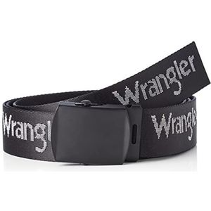 Wrangler Webbing Belt Logo, zwart, Eén maat voor mannen, zwart.
