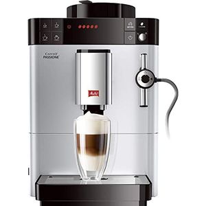 Melitta Passione F530-101 Volautomatische espressomachine met maalwerk, koffiebonen, melksysteem, automatische reiniging, personaliseerbaar, 15 bar, zilver (gereviseerd)