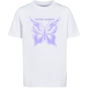 Mister Tee Mtk291-good Karma Butterfly Tee T-shirt voor jongens (1 stuk), Wit