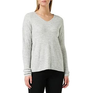 ONLY ONLCAMILLA V-NECK L/S PULLOVER KNT NOOS dames Pullover trui, lichtgrijs gem., M