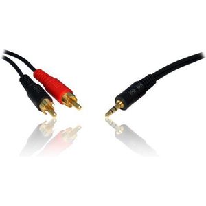 Pro Signal 3,5 mm stereo jack plug op dual phono voor iPod, MP3