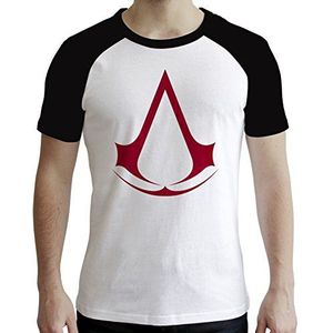 ABYstyle - ASSIN'S Creed T-shirt Crest heren & zwart wit, Meerkleurig