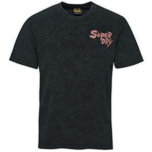 Superdry Vintage Lo-fi Flyer Tee overhemd voor heren, Zware rug in zwart
