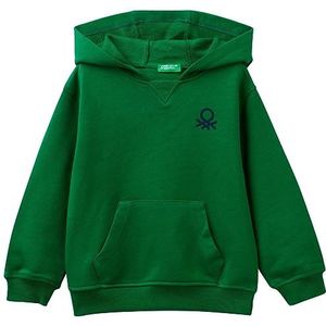 United Colors of Benetton Mesh met capuchon. M/L 3j68g200e Sweatshirt met capuchon voor kinderen en jongeren (1 stuk), Bosgroen 1u3