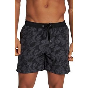 JAY-PI Zwemshort met volledige print voor heren, zwart.